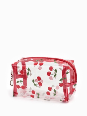 Косметичка женская «Вишенка», для бассейна, на молнии, прозрачная