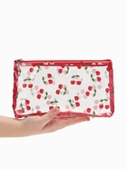 Косметичка женская Cherries, для бассейна, прямоугольная, прозрачная - Фото 3