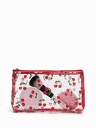 Косметичка женская Cherries, для бассейна, прямоугольная, прозрачная - Фото 5