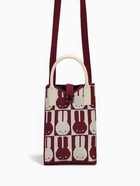 Сумка для телефона «Зайчики», на кнопке, с длинным ремнём, красная - Фото 1