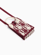 Сумка для телефона «Зайчики», на кнопке, с длинным ремнём, красная - Фото 7