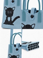 Сумка для телефона «Котик», на кнопке, с длинным ремнём, голубая - Фото 2