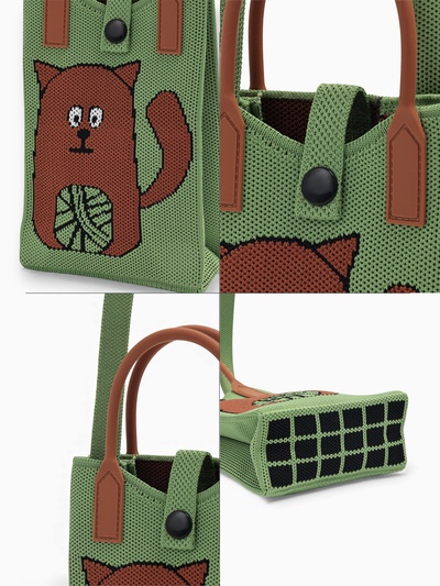 Сумка для телефона «Кот», на кнопке, с длинным ремнём, зелёная