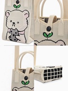 Сумка для телефона «Мишка», на кнопке, с длинным ремнём, белая - Фото 2