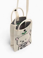 Сумка для телефона «Мишка», на кнопке, с длинным ремнём, белая - фото 61954541