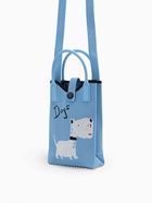 Сумка для телефона «Пёсик», на кнопке, с длинным ремнём, голубая - Фото 4