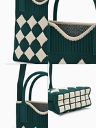 Сумка для телефона «Ромбы», на кнопке, с длинным ремнём, зелёная - Фото 2