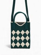 Сумка для телефона «Ромбы», на кнопке, с длинным ремнём, зелёная - Фото 1