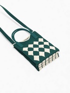 Сумка для телефона «Ромбы», на кнопке, с длинным ремнём, зелёная - фото 61954566