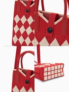 Сумка для телефона «Ромбы», на кнопке, с длинным ремнём, красная - Фото 2