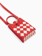 Сумка для телефона «Ромбы», на кнопке, с длинным ремнём, красная - фото 61954574