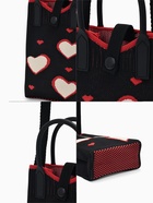 Сумка для телефона «Сердечки», на кнопке, с длинным ремнём, чёрная - Фото 2