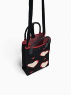 Сумка для телефона «Сердечки», на кнопке, с длинным ремнём, чёрная - фото 61954581