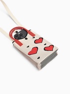 Сумка для телефона «Сердца», на кнопке, с длинным ремнём, белая - фото 61954591