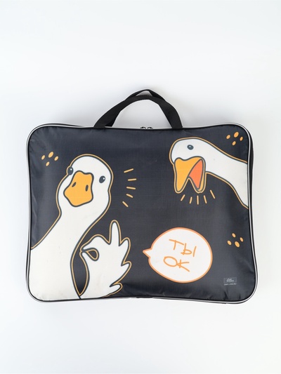 УЦЕНКА Папка А3 с ручками текстиль 20 мм 470×350 мм Calligrata унив «Гуси»