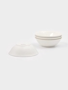 Тарелки глубокие Доляна White Label, набор 4 шт., 15×5 см, фарфор, белые - фото 7729587