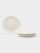 Тарелки обеденные Доляна White Label, набор 4 шт., d=20 см, фарфор, белые - фото 7729592