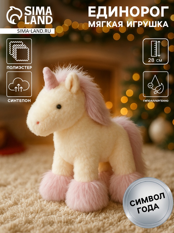 Мягкая игрушка «Единорог», 28 см