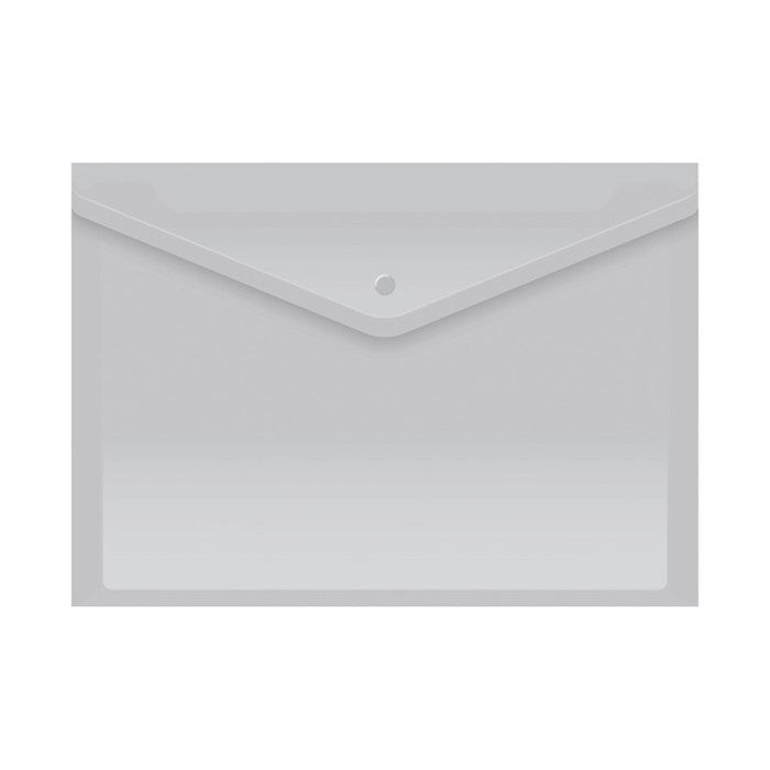 Папка-конверт на кнопке А4, 180 мкм, прозрачная, бесцветная, МИКС - Фото 1