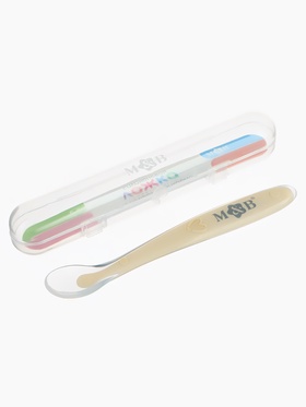 Ложка для первого прикорма в контейнере, бежевая Mum&Baby