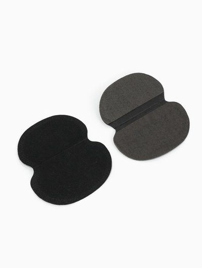 Защитные вкладыши для подмышек, 6 пар, на клеевой основе, чёрные