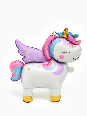 Воздушный шар фольгированный 22" «Единорог», фигура под воздух (комплект 5 шт)