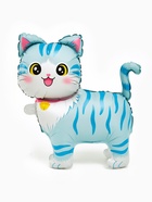 Воздушный шар фольгированный 22" «Голубая кошка», фигура под воздух (5 шт) - фото 809349607