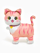 Воздушный шар фольгированный 22" «Розовая кошка», фигура под воздух (5 шт) - фото 809349619