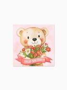 Открытка мини «Мишка с цветами», 7×7 см - Фото 2