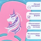 УЦЕНКА Доска для плавания «Единорог» На волне, 36.5×26×2.8 см, розовая - Фото 4