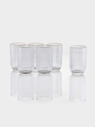 Набор стаканов «Грани», 400 мл, 6 шт., с золотой отводкой, прозрачные - Фото 2