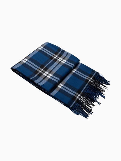 Плед «Элис» 150×200 см, рап.4, синий/белый