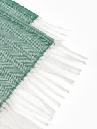 Плед «Милан» 150×200 см, белый/зелёный - Фото 3