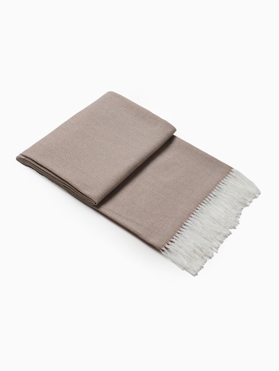 Плед «Милан» 150×200 см, рап.2, белый/бежевый