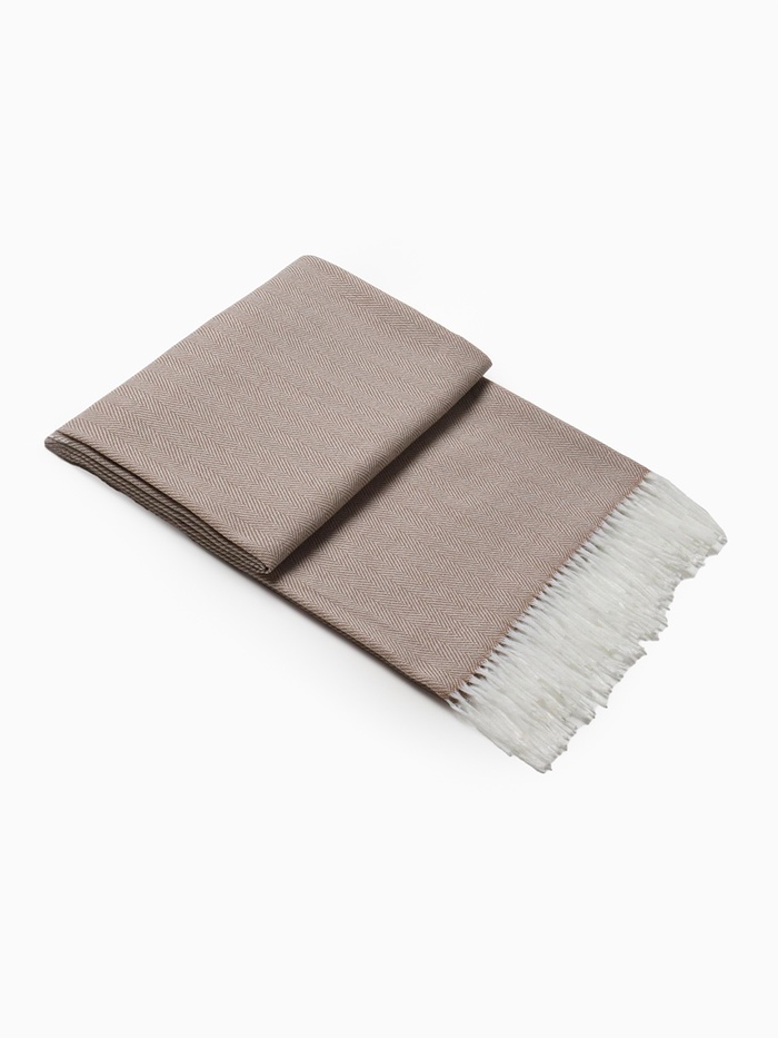 Плед «Милан» 150×200 см, рап.2, белый/бежевый - Фото 1