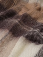 Плед «Эльф» 140×200 см, новозеландская шерсть, белый/бежевый/коричневый - фото 63232017