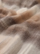 Плед «Эльф» 140×200 см, новозеландская шерсть, белый/серый/коричневый - Фото 4