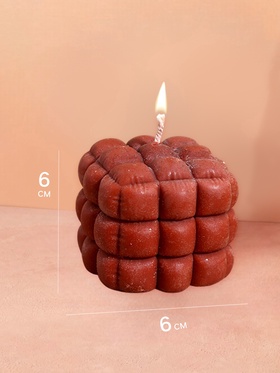 Свеча фигурная формовая «Шоколад», 6×6×6 см, соевый воск, МИКС