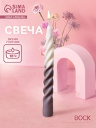 Свеча витая  2,2х2,2х18 см, соевый воск МИКС - Фото 1