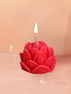 Свеча фигурная формовая «Лотос», 5×5×6 см, соевый воск - фото 61954798