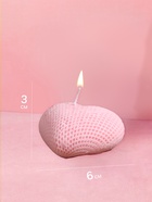 Свеча фигурная формовая «Сердце в сеточку», 4×6×3 см, соевый воск, МИКС - Фото 2