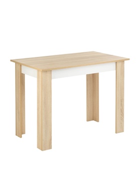 УЦЕНКА Стол обеденный Лайт Эко, 1000×600×750, Дуб сонома/Белый глянец 10963064