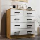 УЦЕНКА Комод К800-3/2, 800×830×440, Дуб вотан/Белый - Фото 1