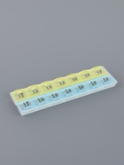 Таблетница-органайзер 14секц 21,5*6,5*2см Неделька утро/вечер рус буквы жёлт/гол пакет  OT - фото 63632379