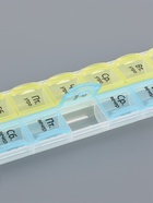 Таблетница-органайзер 14секц 21,5*6,5*2см Неделька утро/вечер рус буквы жёлт/гол пакет  OT - фото 63632380