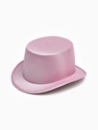 Карнавальная шляпа «Цилиндр», розовая с блёстками, р-р. 56-58 - фото 119823097