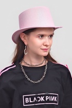 Карнавальная шляпа «Цилиндр», розовая с блёстками, р-р. 56-58 - фото 119823100