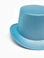 Карнавальная шляпа «Цилиндр», голубая с блёстками, р-р. 56-58 - фото 119823103