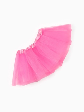 Юбка детская Крошка Я 17см, фатин, атлас, полиэстер 100%, цв. ярко-розовый, ОТ 20см