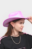 Карнавальная шляпа «Диско», розово-зелёный перламутр, р-р. 56-58 - фото 119823133